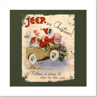 Christmas Poster retro Classic Vehicle WW2 Posters and Art